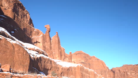 arches national park utah usa on sunny winter day