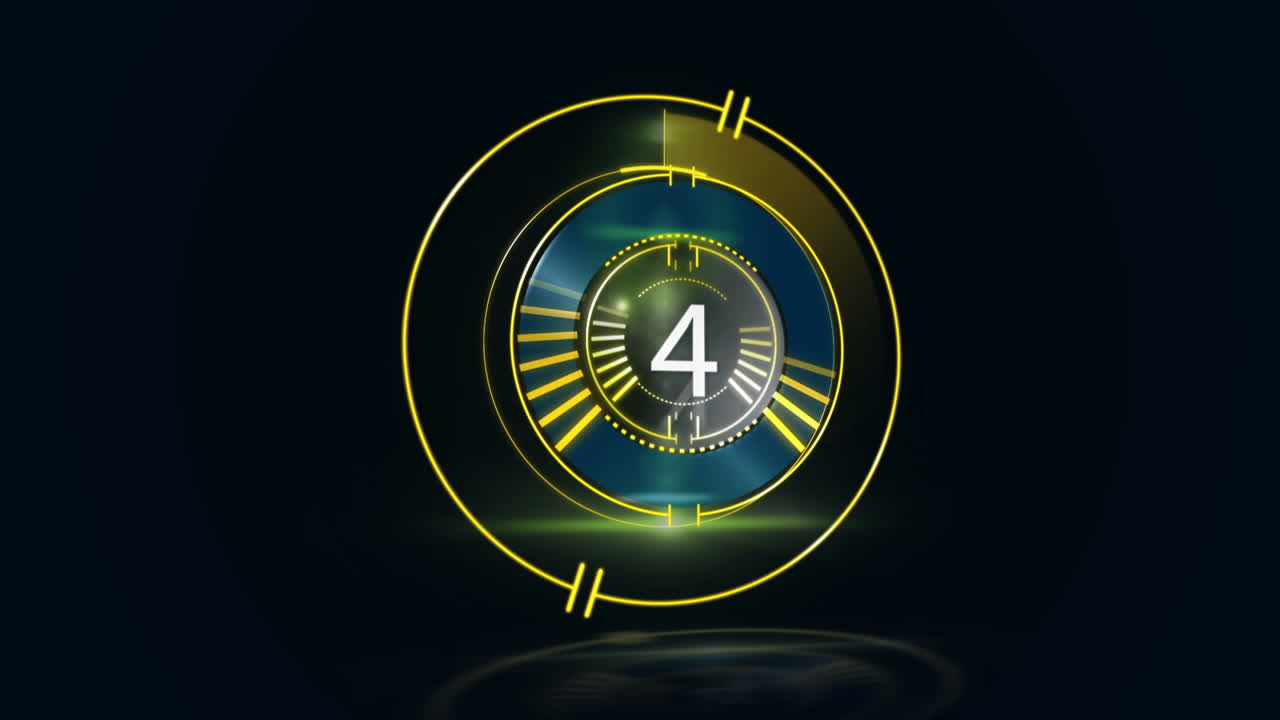 Digitally generated 10 to 0 countdown