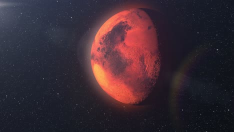 el planeta marte en el espacio