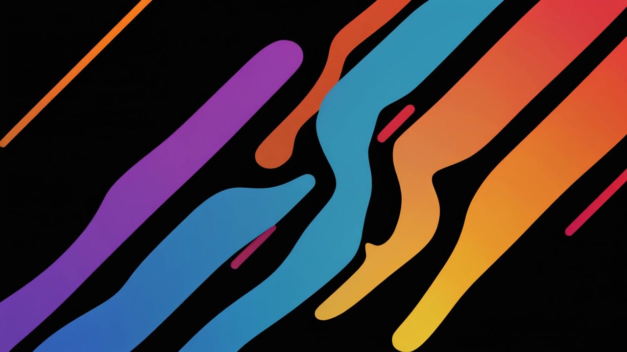 Abstract Motion Background with Colorful Wavy Diagonal Lines