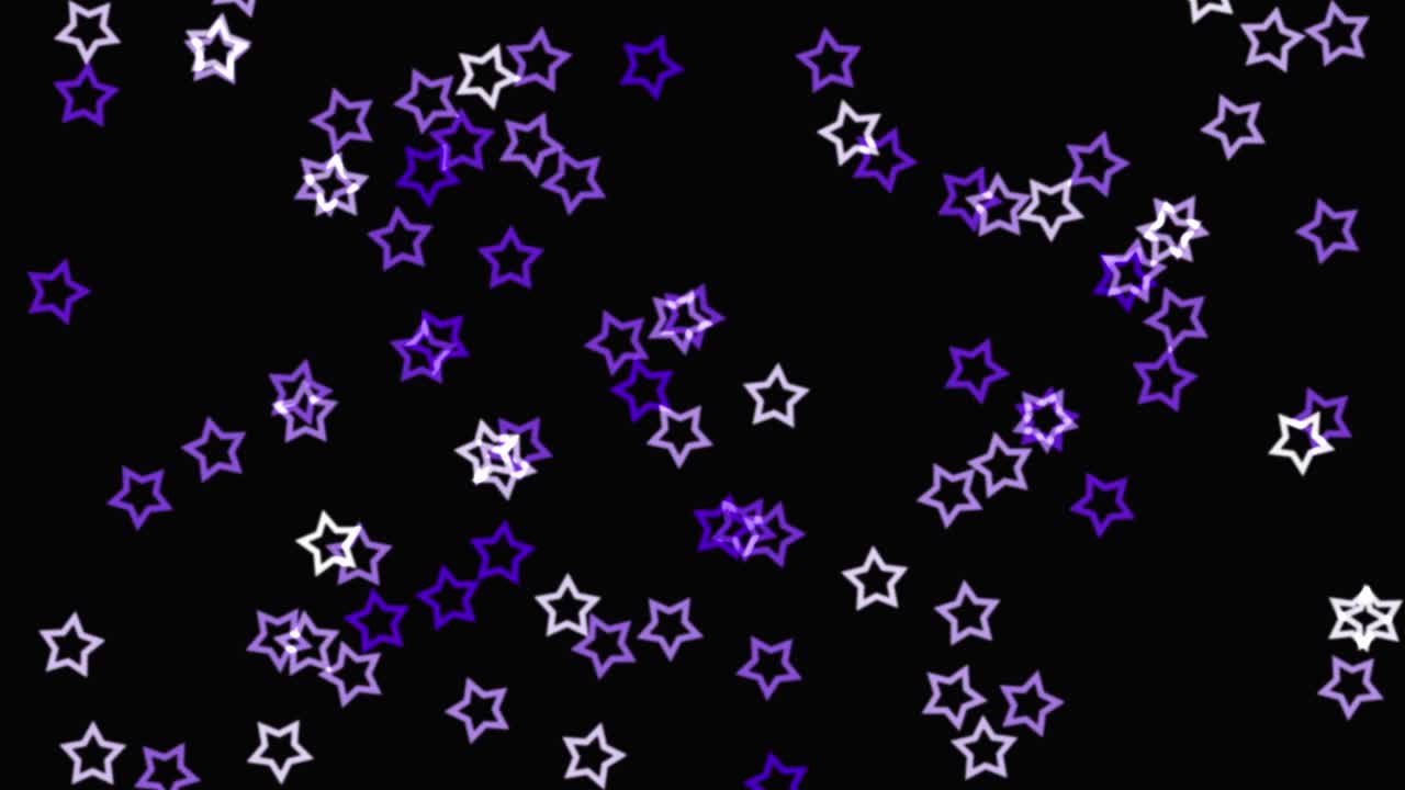 animación de partículas de estrellas brillantes gráficos de movimiento
