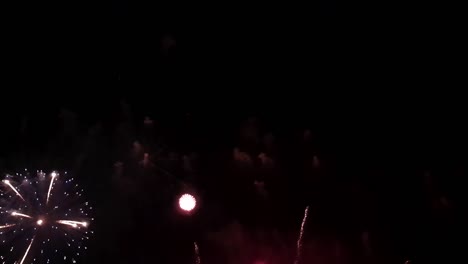 seamless looping real fireworks display celebration, colorful new year firework 4k