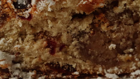 close-up of a stollen