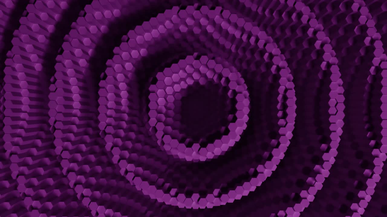 hexágono abstracto con efecto offset. animación de anillos hexágonos purposos. fondo abstracto para una presentación de negocios. bucle sin costuras de renderización 4k 3d.