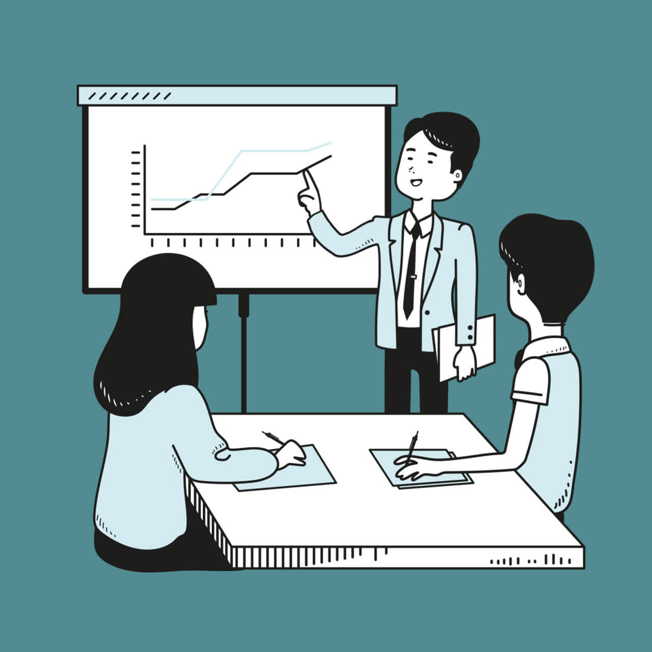 비즈니스 회의 프레젠테이션