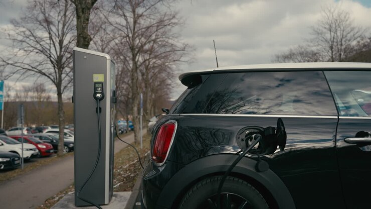 carga de automóviles eléctricos en una estación