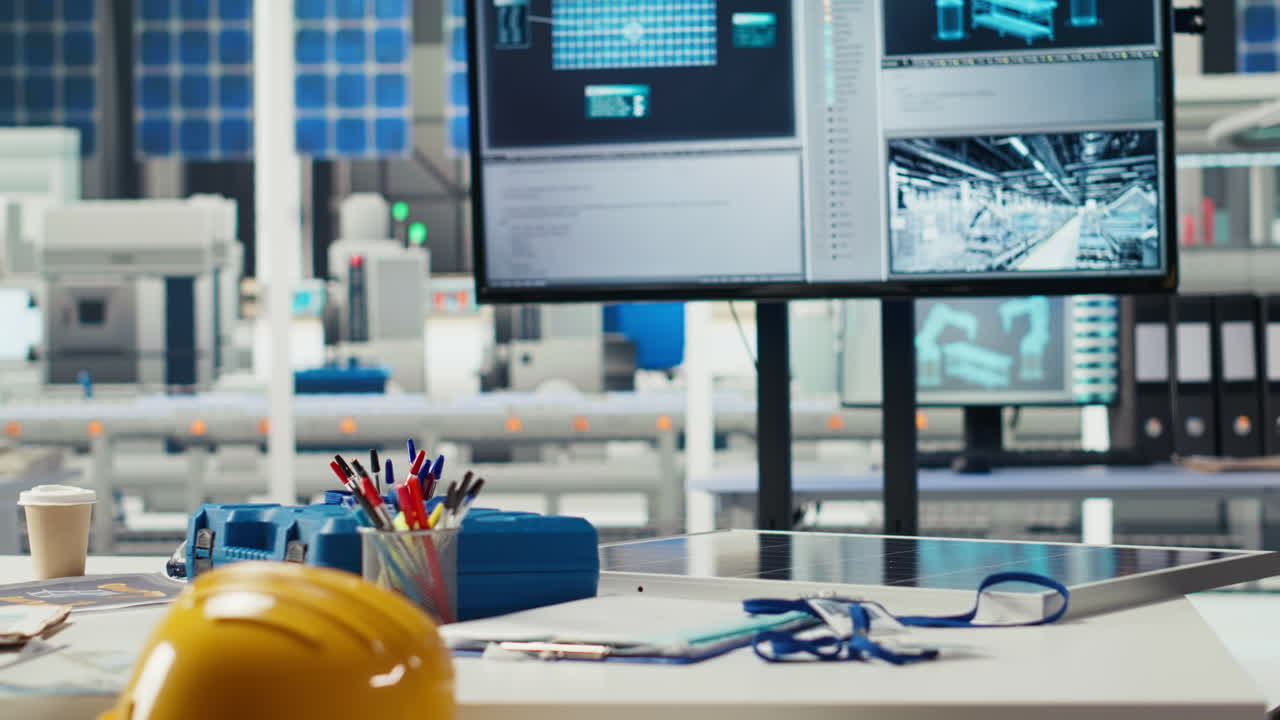 Empty Research And Development Photovoltaics Factory Office