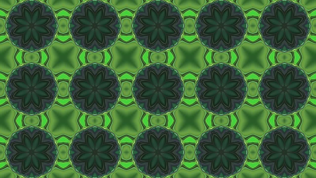 fondo de caleidoscopio simétrico verde abstracto