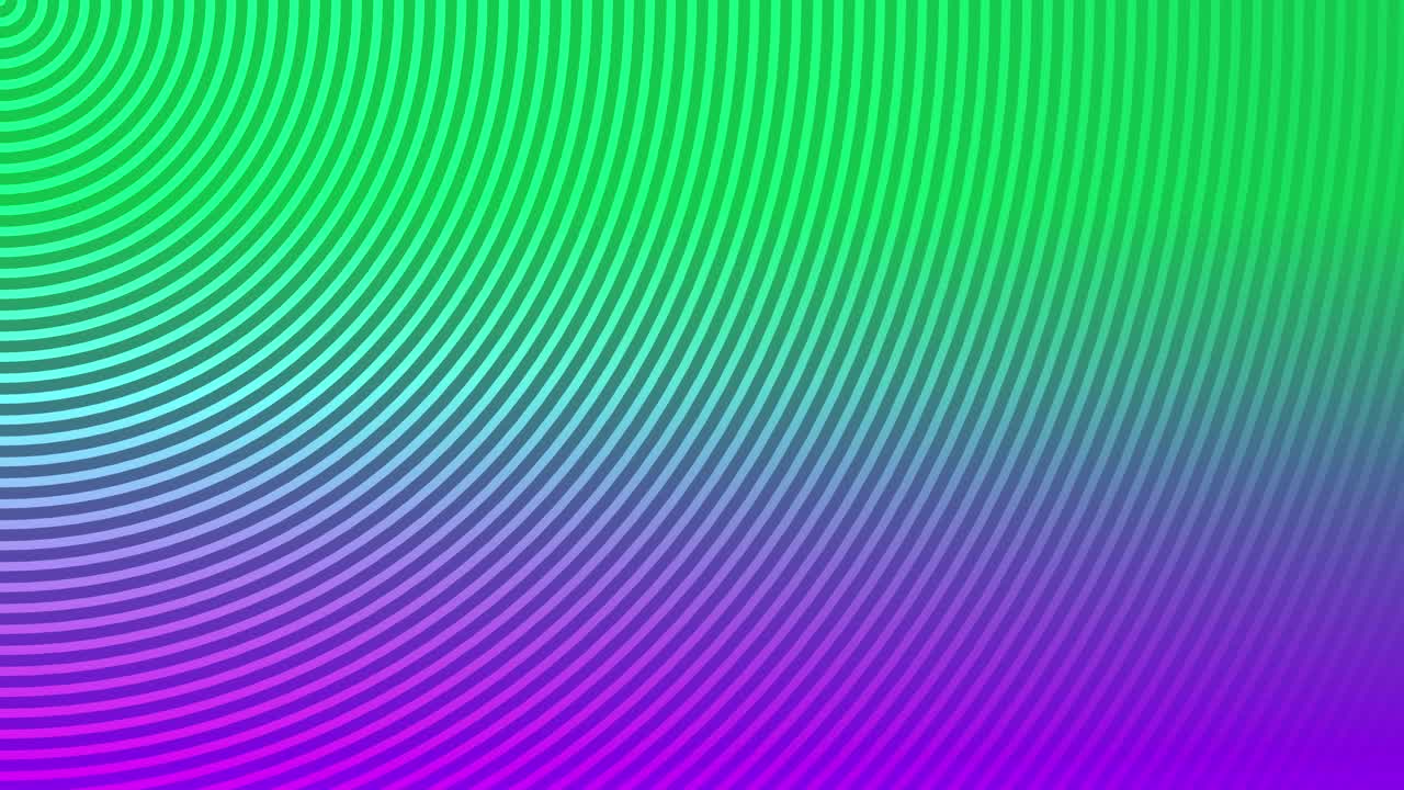 fondo de animación onda radial línea circular gráficos de movimiento diseño de patrón de bucle color efecto digital visual ilusión óptica hermosa 4k verde púrpura