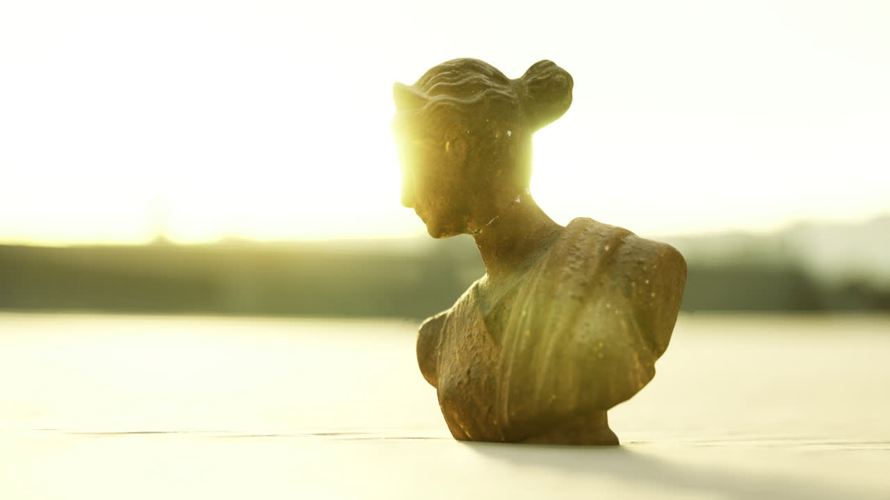 Ancient Bust in Sunlight