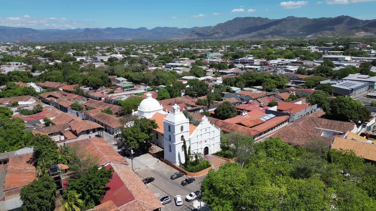 Aerial view of Choluteca, Honduras, picturesque Hispanic heritage town