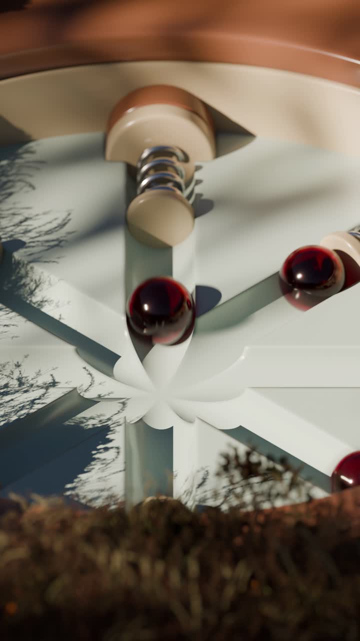 Abstract 3D Render of a Complex Marble Machine