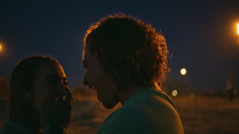 couple enjoying a night out on the beach