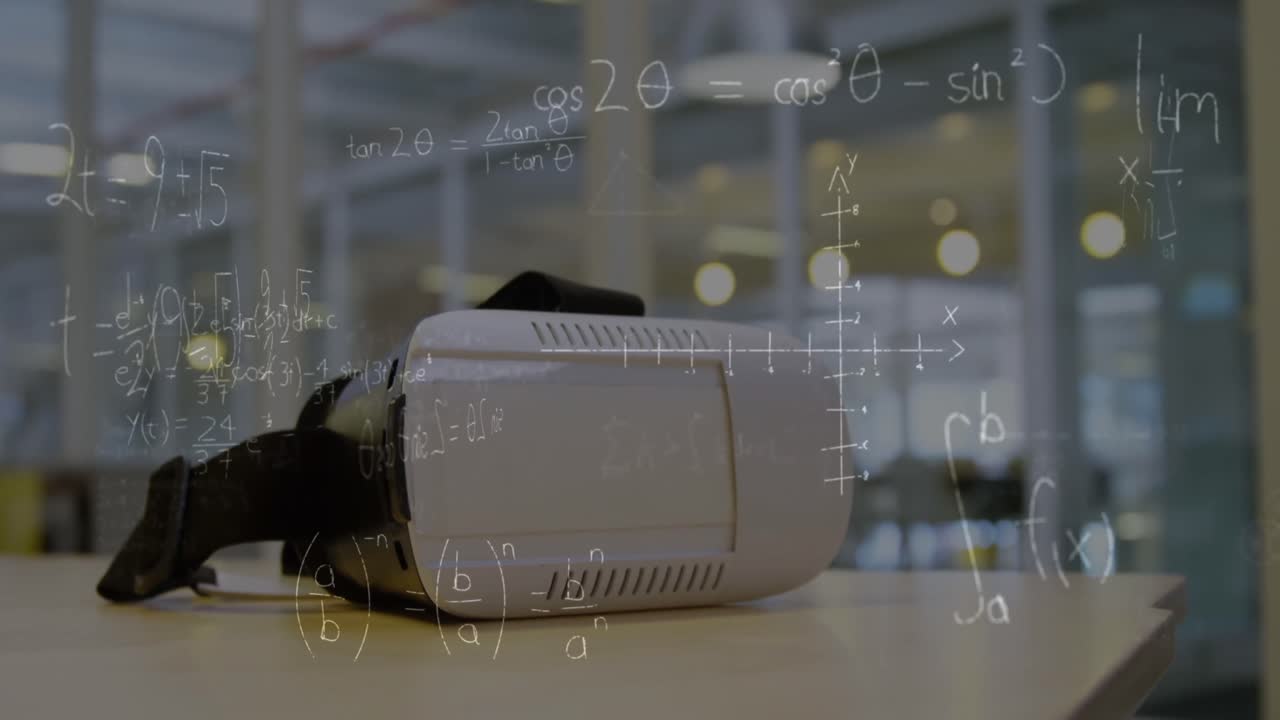 Animation of mathematical equations over vr headsets