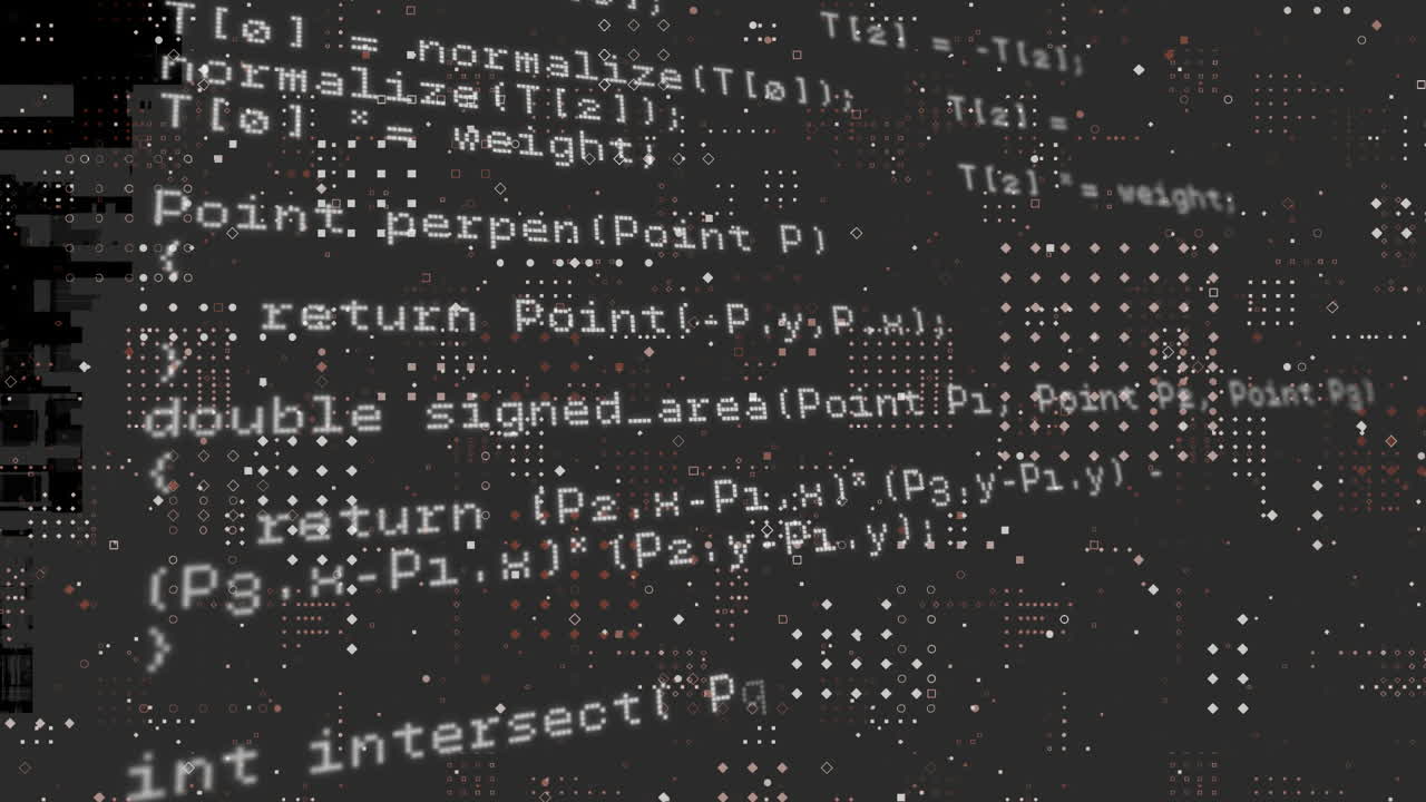 animación del procesamiento de datos digitales sobre un fondo negro