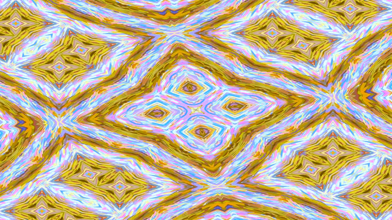 Animazione caleidoscopica in loop continuo basata su strisce di zebra dipinte.
