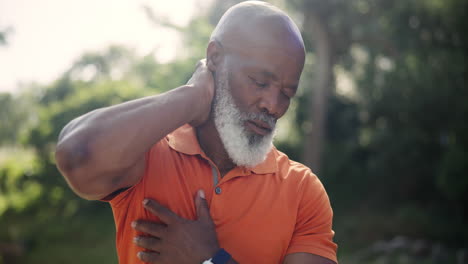 older man with neck pain