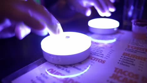 Rounded-flashlights-on-the-table