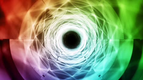 túnel abstracto con formas animación de bucle colorido
