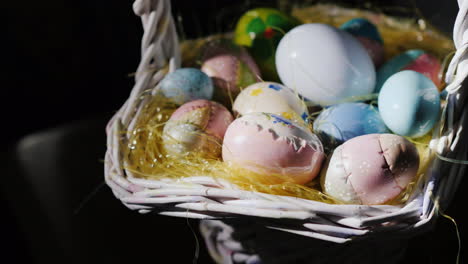 basket with decorative easter eggs 10