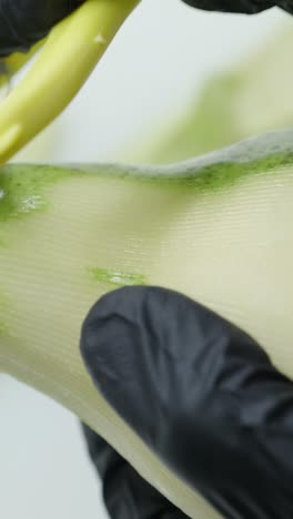 Peeling zucchini