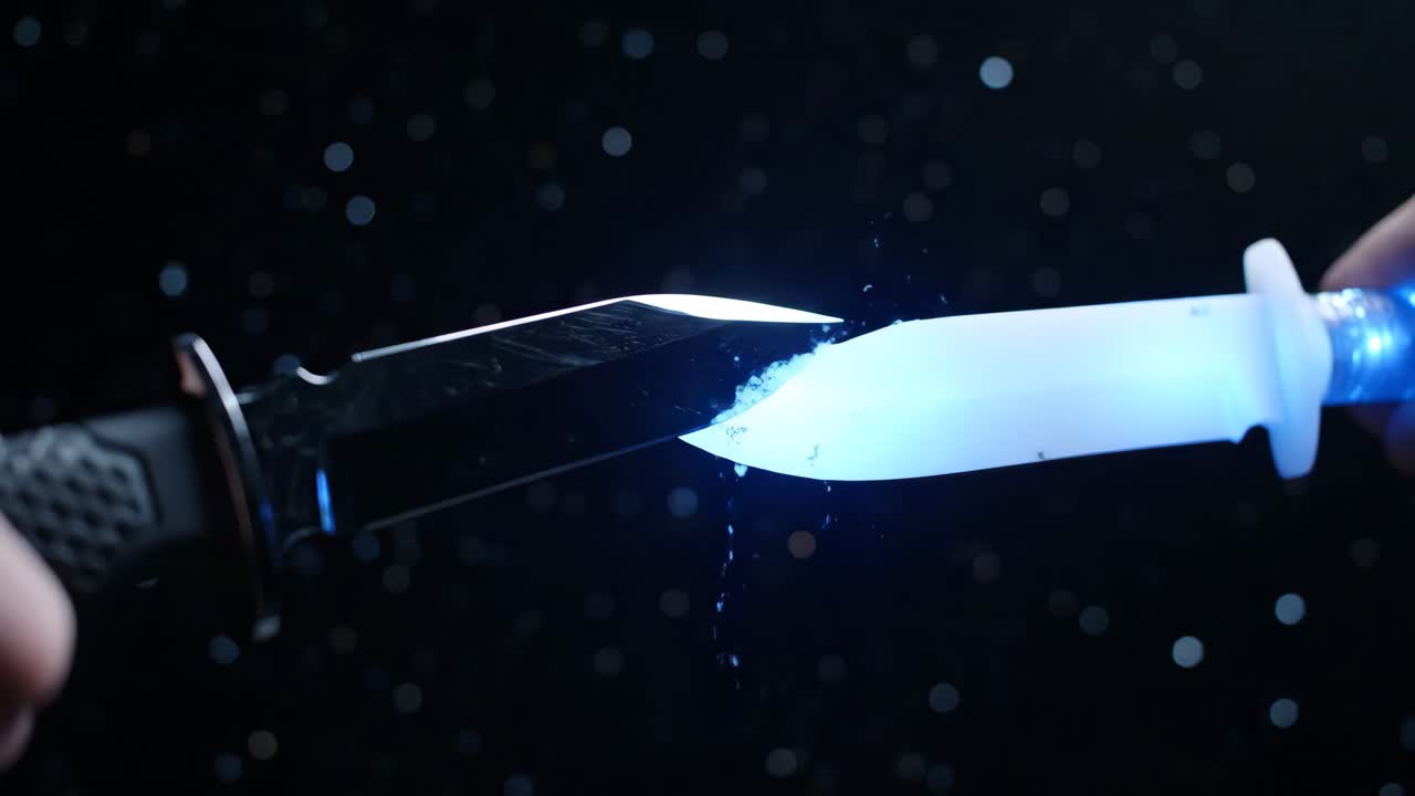 A sharp knife in action