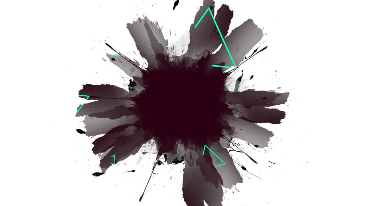 애니메이션 추상 네온 녹색 삼각형 모션 디스코 배경