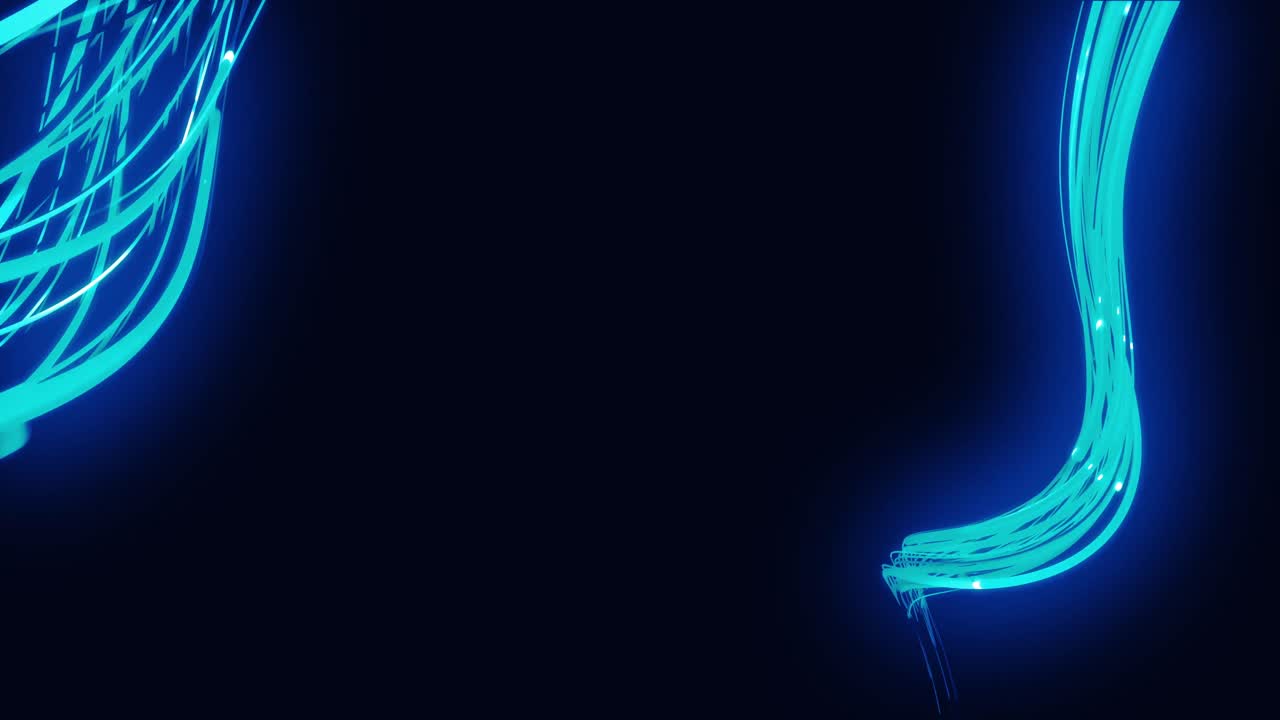 검은 바탕 위에 있는 빛의 흔적의 애니메이션