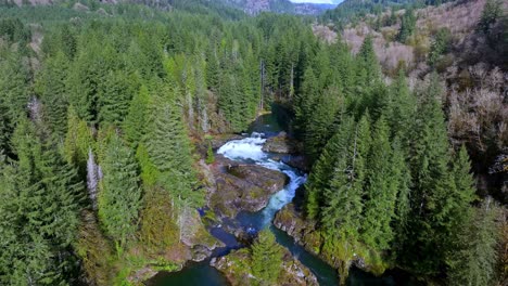 lucia falls is one of five named waterfalls along the east fork lewis river near battle ground