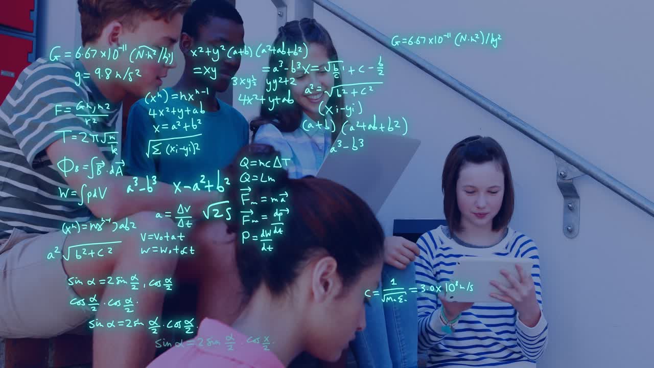 animación de ecuaciones y procesamiento de datos en diversos estudiantes