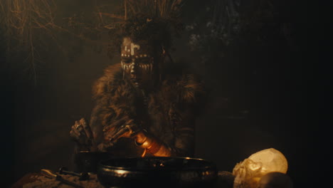a witch in an old magical hut cast a curse