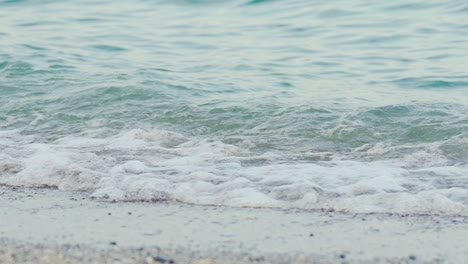 female strolling on sand near sea. legs of young woman close-up. slow motion.