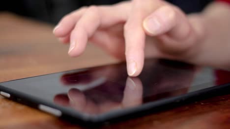 typing a message on mobile phone tablet with hand with new technology stock video stock footage