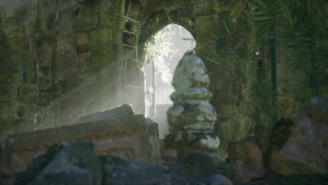 ruins of famous temple in cambodian angkor wat area