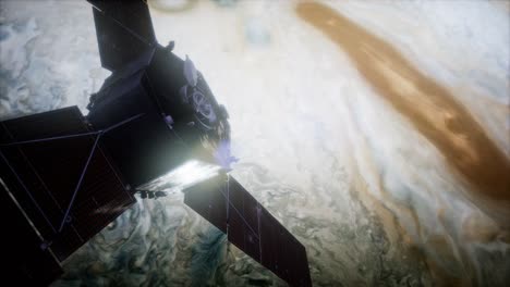 satélite de juno en órbita alrededor de júpiter