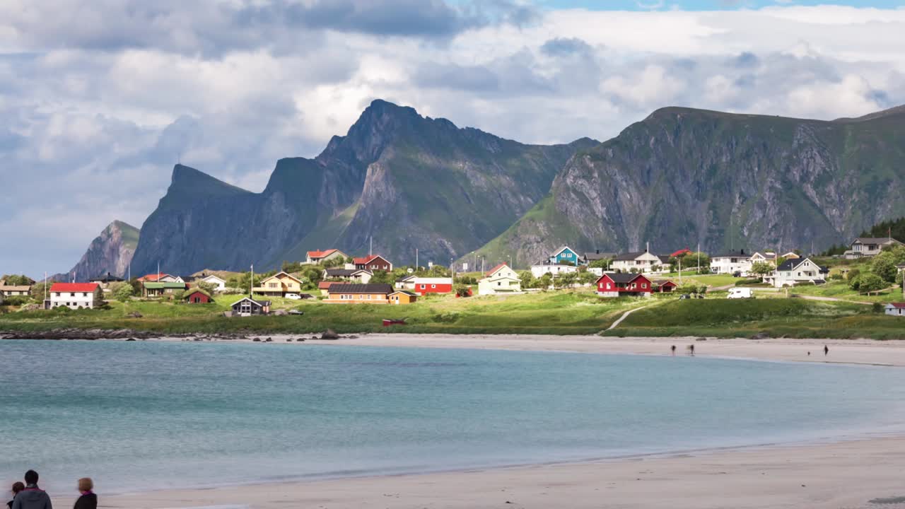 Timelapse Lofoten archipel strand
