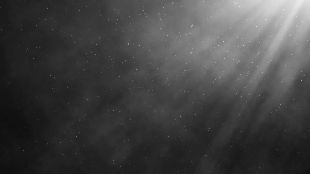 Light rays with billowing smoke, floating dust particles, loopable atmospheric dynamic sunlight and mist overlay