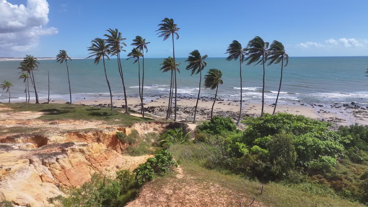 Lagoinha Beach At Paraipaba In Ceara Brazil. Beach Skyline. Nature Landscape. Summer Travel. Lagoinha Beach At Paraipaba In Ceara Brazil. Tropical Scenery