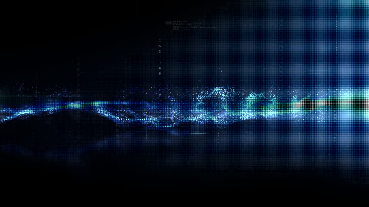 Futuristic Flowing Particles Wave