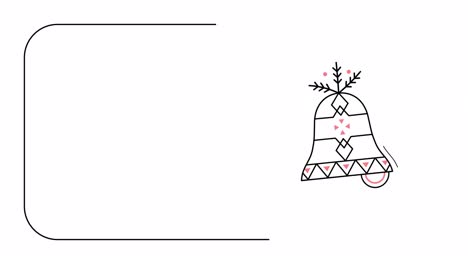 video en 4k de un juguete navideño en estilo doodle sobre un fondo blanco.