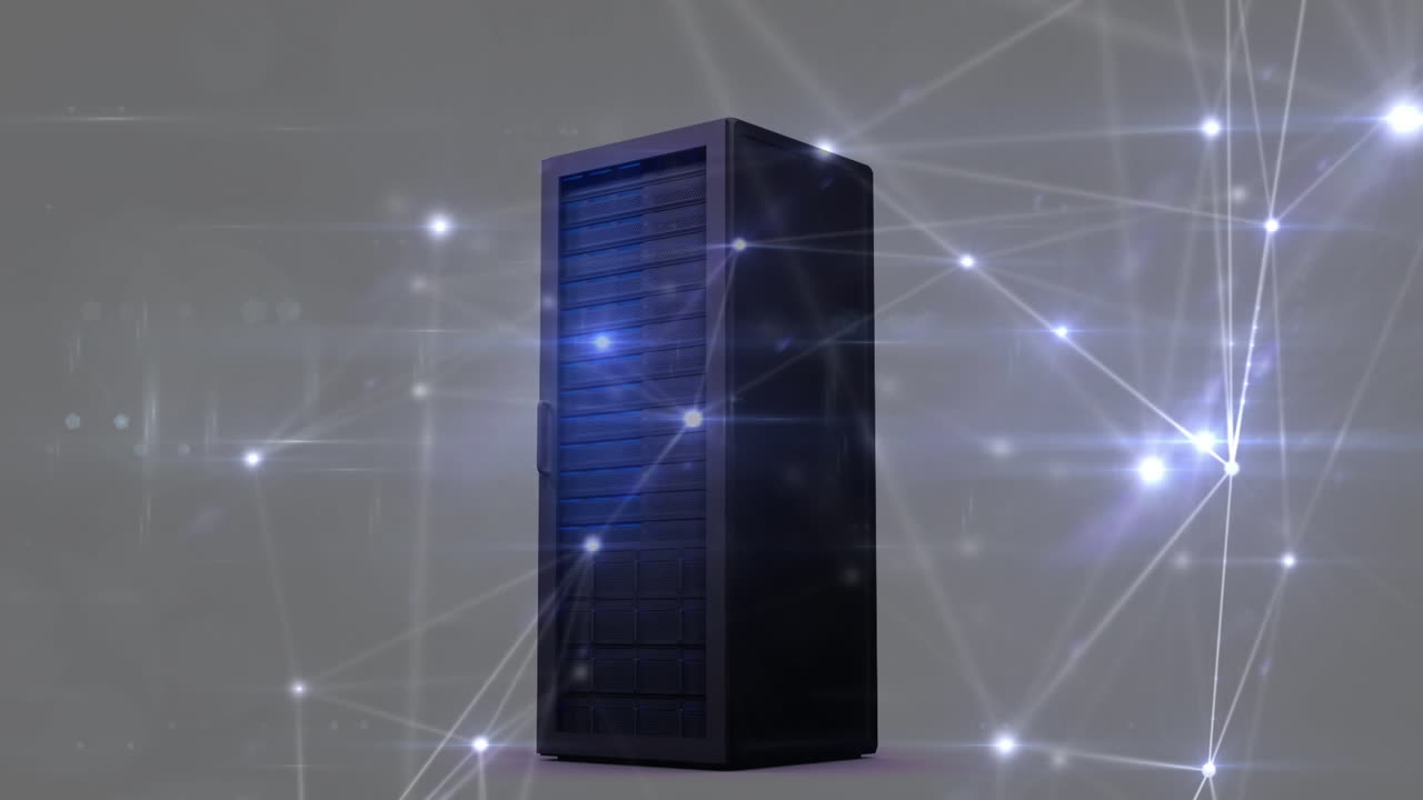 Animation of network of connections over computer server