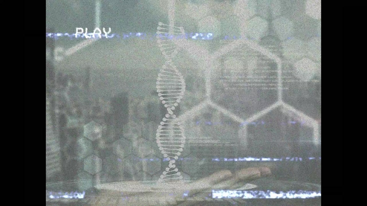 Animation of screen with glitch and unk over android woman