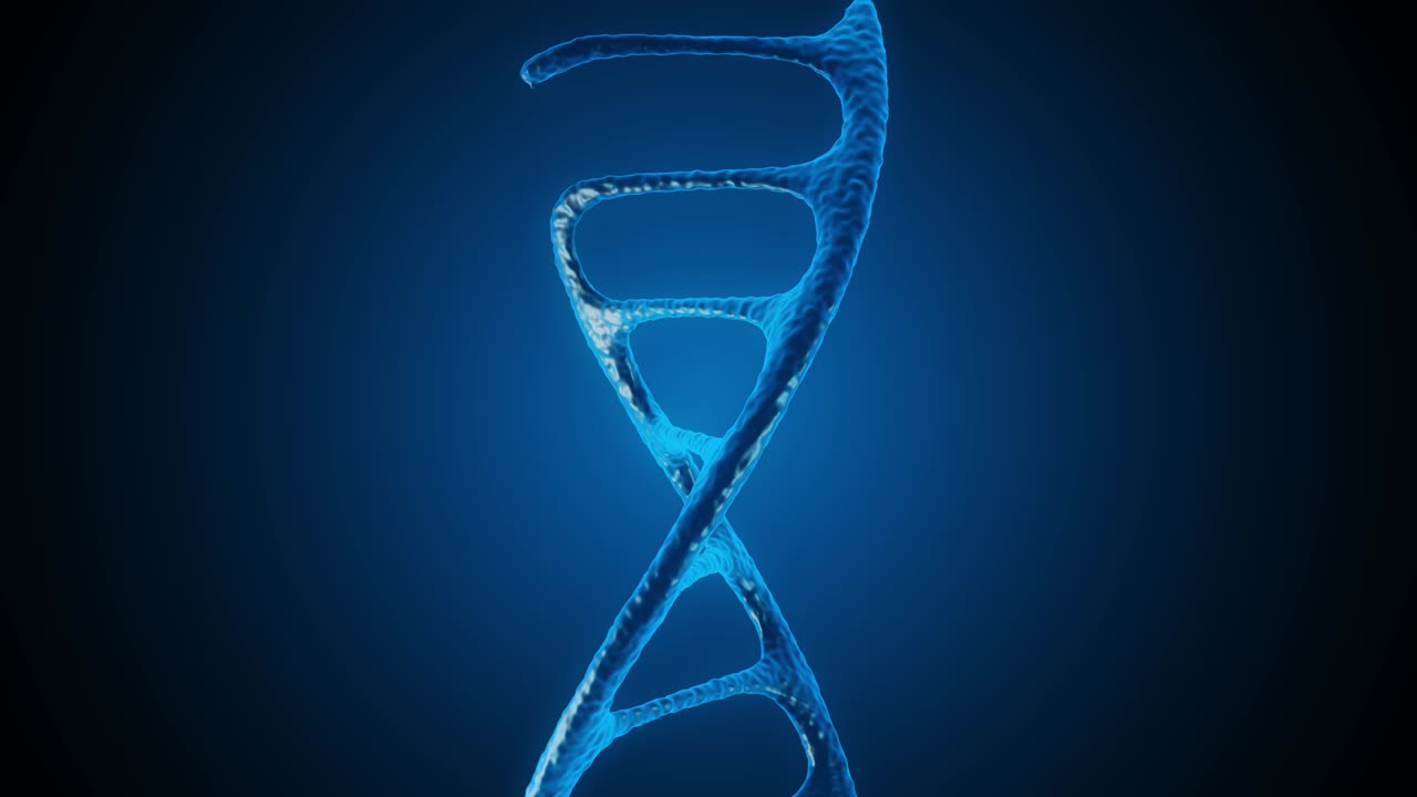 3D animation of DNA growth.  The lens slides from bottom to top.