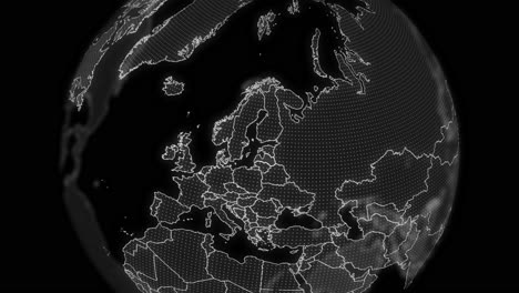 Lettland-Land-Alpha-Für-Die-Bearbeitung-Von-Datenanalyse-Technologie-Globus-Drehung,-Filmisches-Video-Zeigt-Einen-Digitalen-Globus,-Der-Sich-Dreht-Und-Auf-Die-Lettland-Land-Alpha-Vorlage-Für-Die-Bearbeitung-Heranzoomt