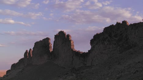 time lapse of rocky outcroppings near shiprock new mexico