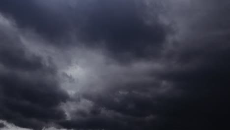 timelapse of dark clouds and thunderstorm