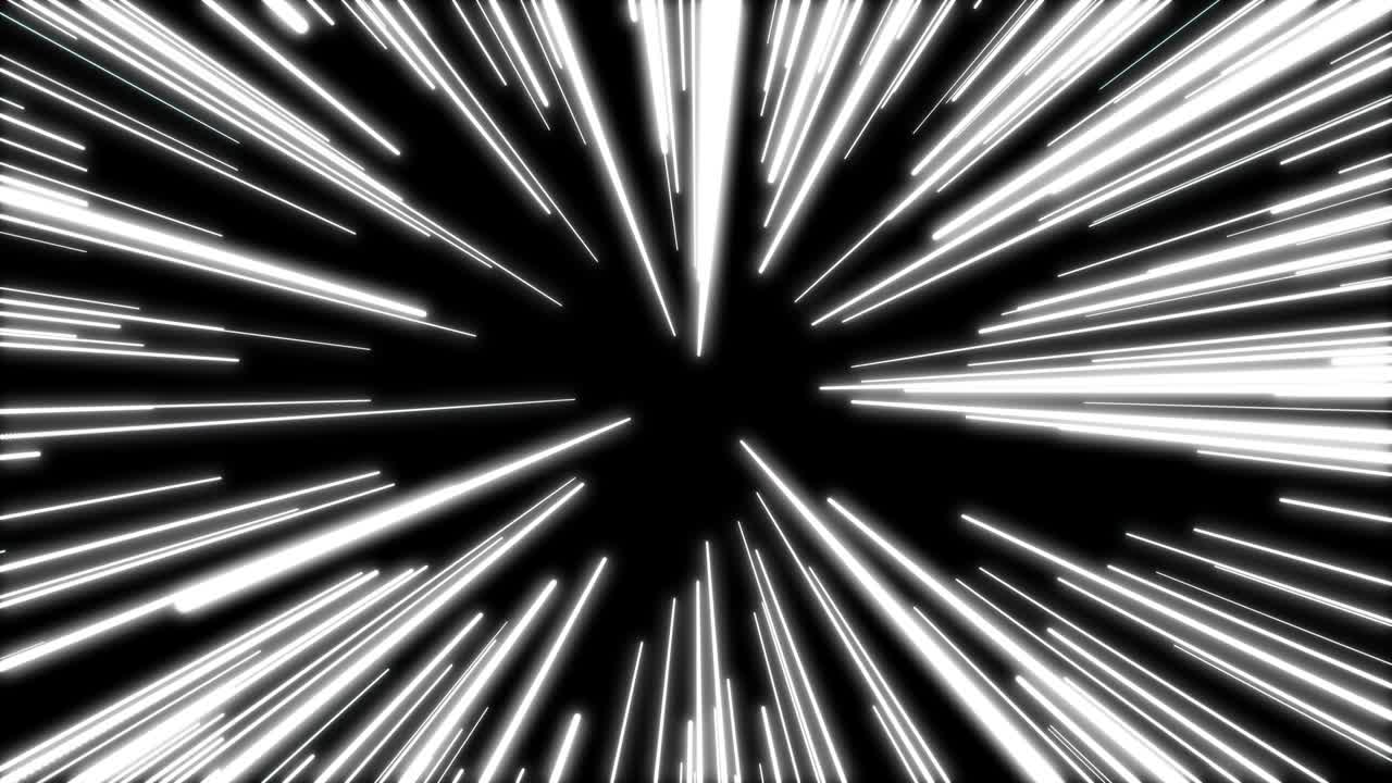 애니메이션 하이퍼 점프는 우주에서 하 별을 통해 움직입니다.