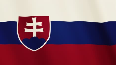 slovakia flag waving animation. full screen. symbol of the country