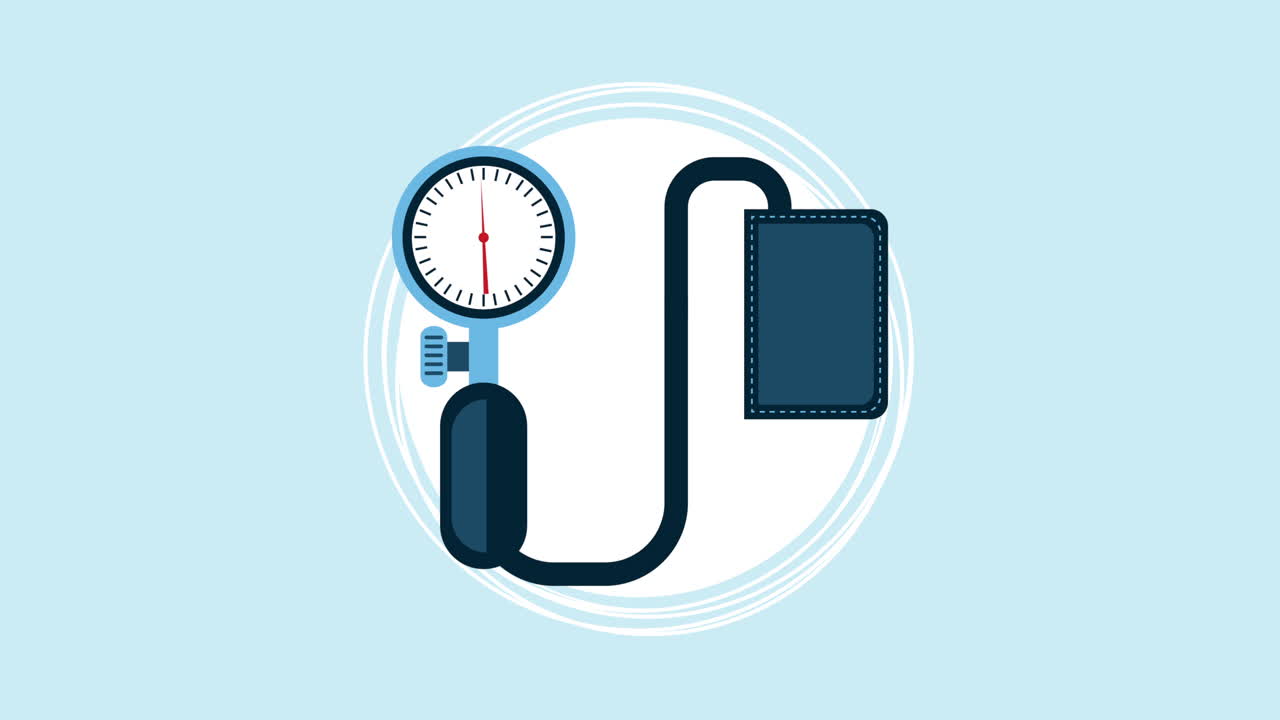 혈압 측정 도구 의료 애니메이션