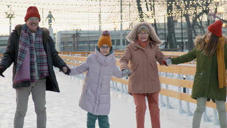 family ice skating fun